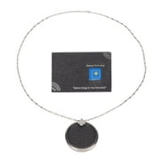 Volcanic stone pendant necklace round negative ion volcanic stone necklace for men and women