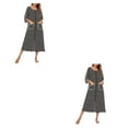 thumbnail image 4 of Minnieouse Vestido de noche de mujer con cremallera de repuesto, cárdigan transpirable de otoño e invierno, de oficina para el hogar, ropa de Negro S 2Conjunto, 4 of 6