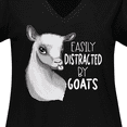 thumbnail image 4 of Inktastic Easily Distracted by Goats Cute Goat Women's Plus Size V-Neck T-Shirt, 4 of 5