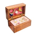 thumbnail image 3 of del Tesoro de madera Vintage para casa de muñecas, paisaje simulado en miniatura, organizador de joyas profesional, caja de almacenamiento de te 25x16x16 cm Baoblaze Miniatura del cofre del tesoro, 3 of 8
