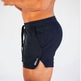 thumbnail image 4 of Arjen Kroos Men Athletic Running Shorts 3 Inch Quick Dry Workout Shorts Sports Gym Shorts with Pockets, 2 Pack, 4 of 8