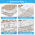 thumbnail image 4 of Plastic Pencil Box Large Capacity Pencil Boxes Clear Boxes with Snap-Tight Lid Stylish Office Supplies Storage Organizer Box Brown Leopard Print Pattern, 4 of 7
