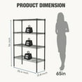 thumbnail image 5 of CONCETTA 4 Tier Storage Shelves, 35.43"W x 13.78"D x 54.02"H Adjustable Metal Wire Shelving Unit,Black, 5 of 6