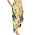 thumbnail image 3 of Kdxio Women's Comfy Stretch Beautiful Bright Birds And FlowersPrint Drawstring Pajama Pants-Medium, 3 of 9