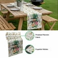thumbnail image 5 of Pink Yellow Floral Table Runner - 60 Inch Long, Kitchen Dining Table Runner Dresser Scarves, Green Summer Botanical Pastoral Farmhouse Decor for Coffee Tables Wedding Party Banquet, 5 of 8