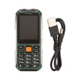thumbnail image 1 of Teléfono celular 2G para personas mayores, doble SIM, botones grandes, pantalla HD de 2.4 pulgadas, batería de larga duración de 6800 mAh, desbloqueado, color verde., 1 of 14