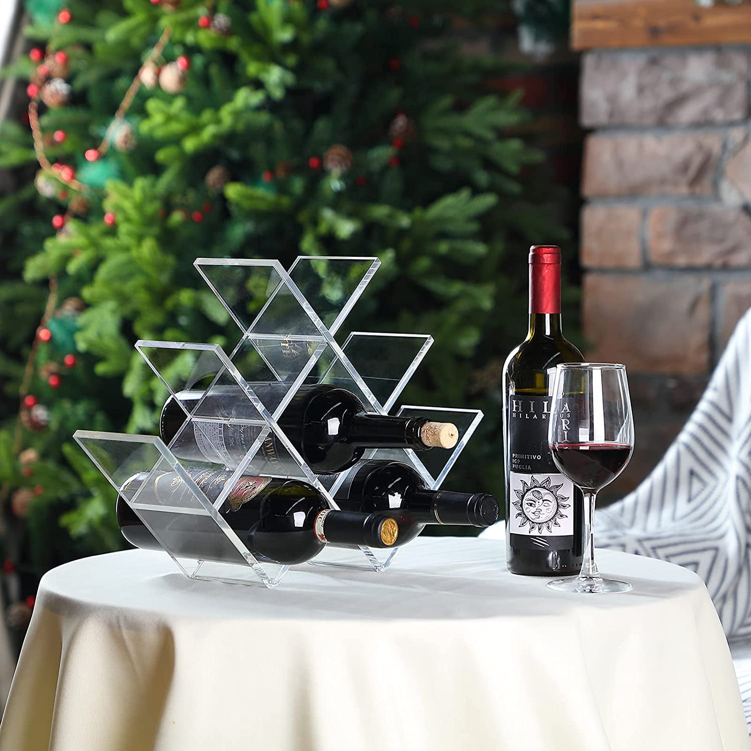 Clear acrylic wine rack hotsell