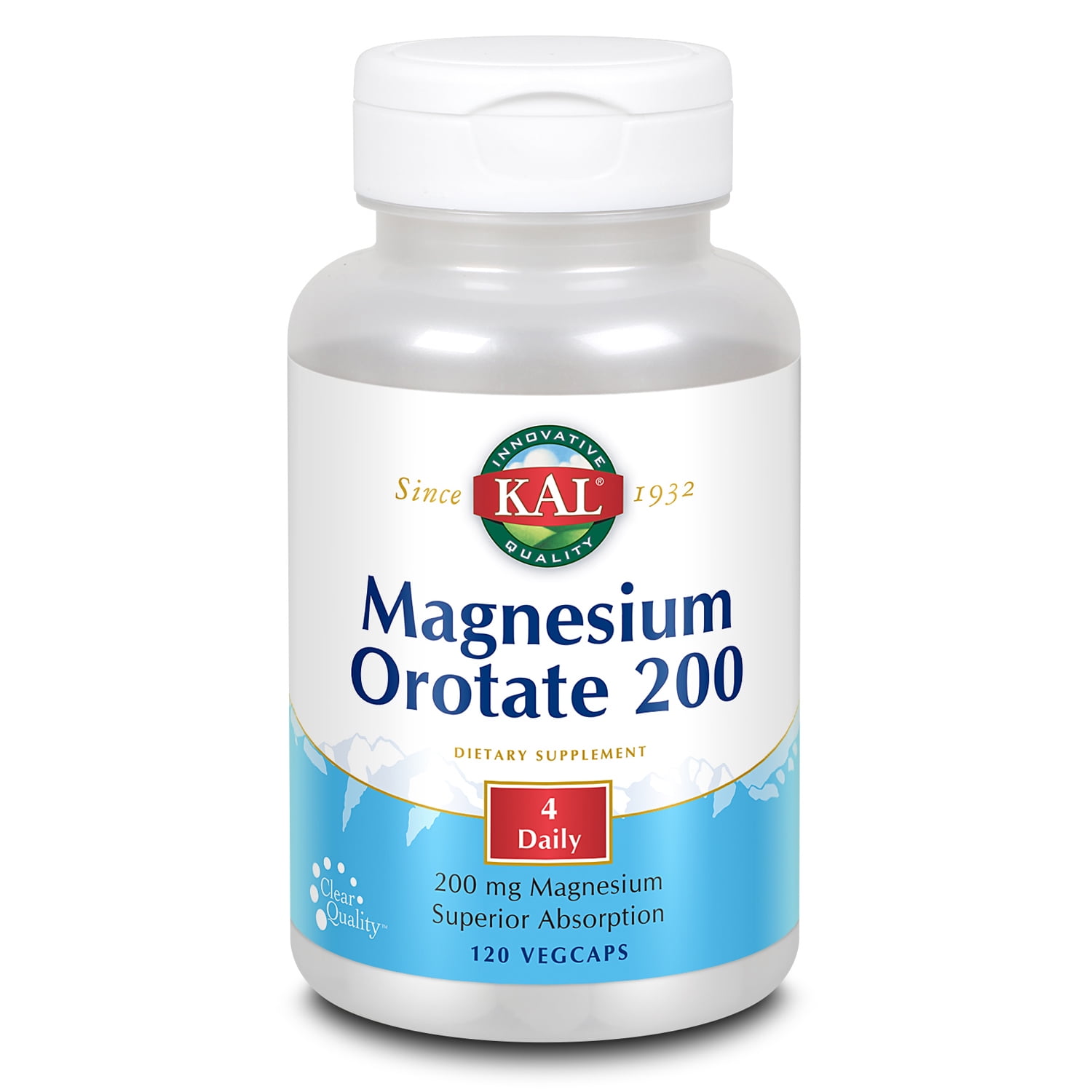 KAL Magnesium Orotate 200 mg For Nerve, Muscle, Heart, Relaxation