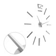 thumbnail image 4 of DIY Wall Clock, 3D Mirror Luxury Modern Self-Adhesive DIY Large Wall Clock  Sticker Living Room Art  Decor For, 4 of 8