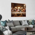thumbnail image 4 of Vintage Jesus Last Supper Canvas Wall Art Print , Christian Pictures Canvas Print Posters Wall Decor, Religious Christian Gifts Wall Art Home Decor for Church Living Room Dining Room Decor Framed ﻿, 4 of 5