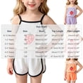 thumbnail image 4 of THDHVS Toddler Outfits for Girls,Girls Print Camisole Tank Top Shorts Summer Casual 2 Piece Set,Girls' Clothing Sets White 2-3 Years, 4 of 7