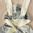 thumbnail image 3 of JAJAHO Easter Baby Boys Girls Jumpsuits Long Sleeve Ears Hooded Tie Dye Zip Front Infant Romper Clothes Holiday Outfits 6-24 Months Trendy Onesie, 3 of 8
