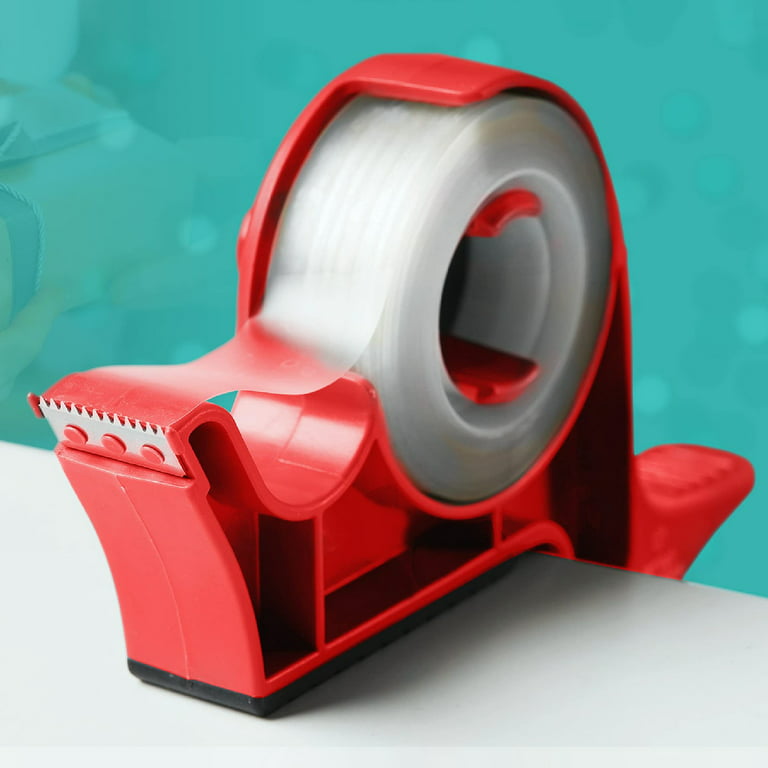 Tabletop Gift Wrapping Tool Two Clamp Tape Dispenser to Secure Your Wrapping Paper Roll & Tape Wrapping Fits Any size, Size: One size, Red