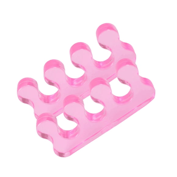 Qarigey 2 pares de separadores de dedos del pie espaciador multicolor tamaño compacto sin rebabas exquisito juanete enderezador Corrector de Ayudas para vestirse con gancho de botón Rosa