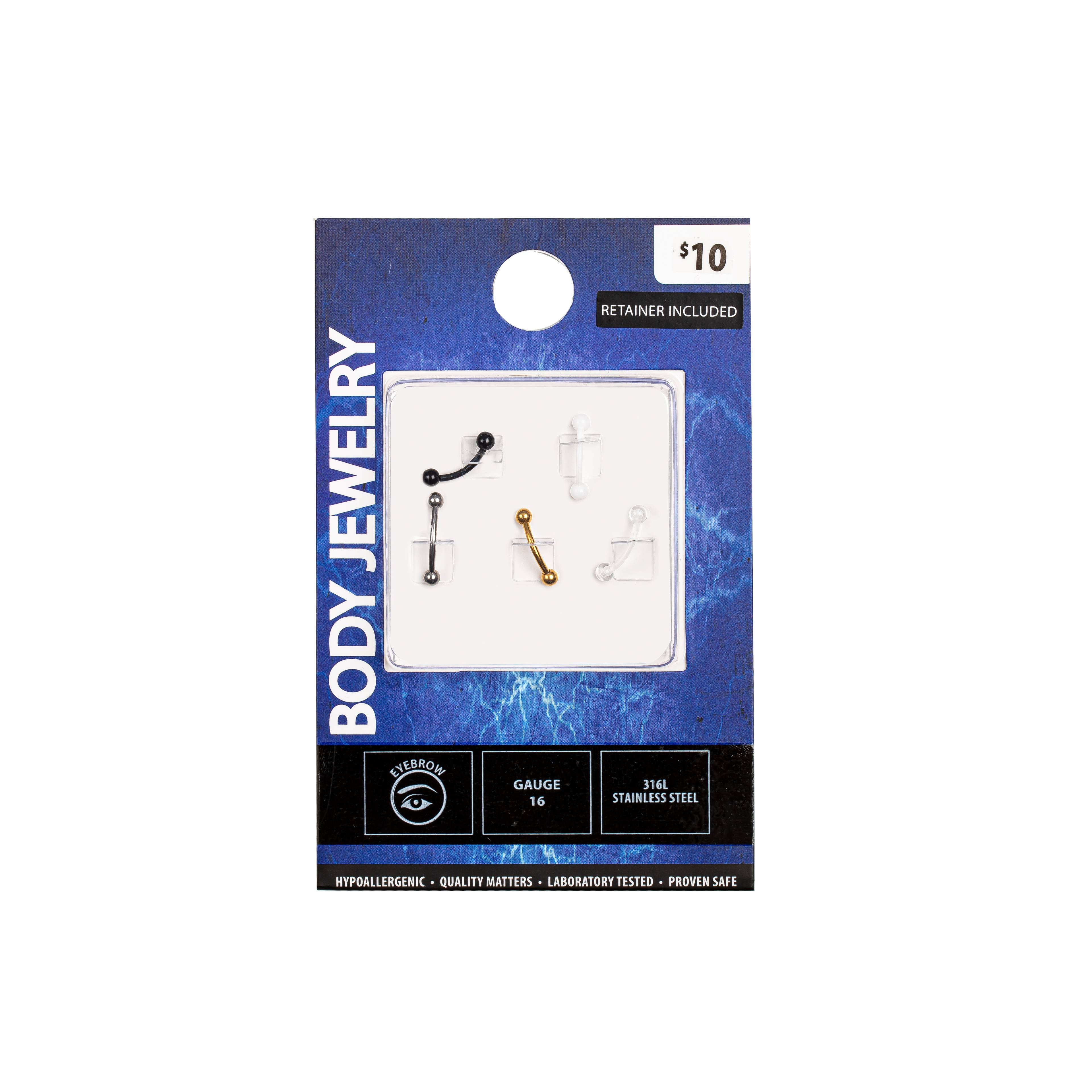 16G ASSORT EYEBROW 5PK