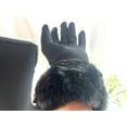 thumbnail image 3 of Touchscreen-Compatible Black Knit Gloves with Fuzzy Faux Fur Detail - Stylish Winter Tech Accessory for Her, 3 of 3