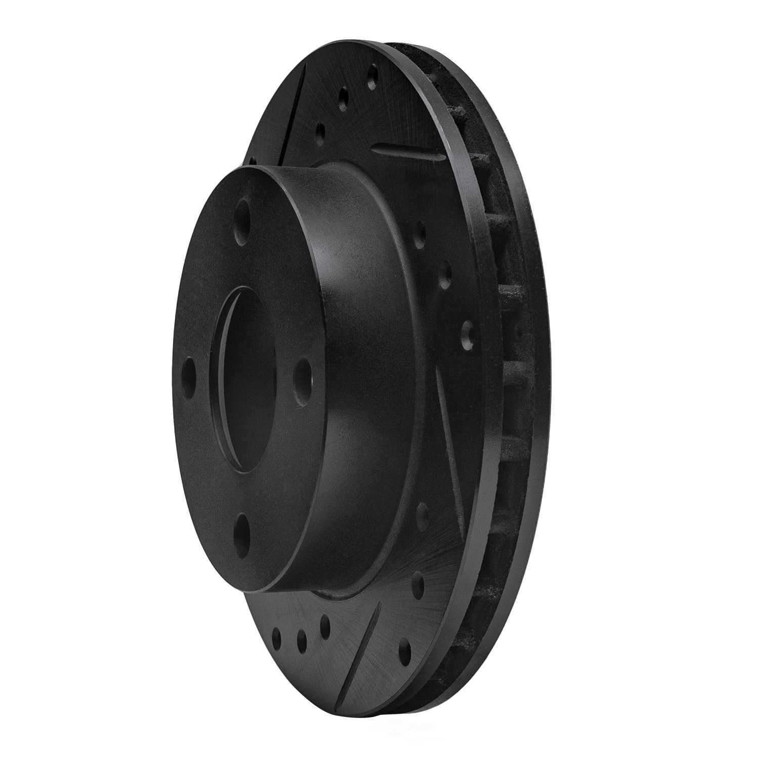 Dynamic Friction Company 633-54007L DFC Brake Rotor - Drilled And Slotted - Black