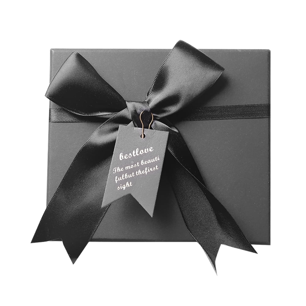PKGSMART Extra Large Gift Box with Lid, Black Magnetic Gift Box with  Ribbon, 16.3x14.2x5 inches