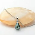 thumbnail image 5 of K-KED 11mm/12mm Baroque Black Tahitian Pearl Pendant Necklace Women Sterling Silver, 5 of 9