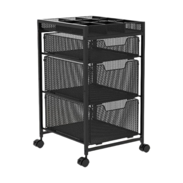 Carro rodante versátil con ruedas bloqueables, organizador artesanal, archivador móvil para archivos, piezas pequeñas, cepillos, dormitorio y baño