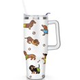 thumbnail image 2 of Cute Canine Design 40oz Water Bottle - BPA Free Dog Lovers Tumbler with Handle & Straw - Gift for Women Coffee Mug, 2 of 7