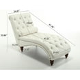 thumbnail image 5 of SZLIZCCC Button-Tufted Chaise Lounge Indoor, Velvet Chair Lounge Chair with Acrylic Legs & Toss Pillow, Armless Rolled Backrest Leisure Sofa Recliner, Upholstered Lounges Chair for Living Room, 5 of 8