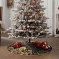 thumbnail image 4 of Fotbe Palatial Gold Pattern Horse Pattern Christmas Tree Skirt, Tree Skirts Plush Christmas Decorations, Christmas Tree Skirts Xmas Decorations Holiday Party Decor-30", 4 of 6