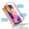 thumbnail image 4 of Galaxy A20S Cases, Tekcoo [T360] Ultra Thin Full Body Coverage Protection Scratch Proof Hard Slim Hybrid Galaxy A20S 6.5" Cover Shell With Tempered Glass Screen Protector Skin -Rose Gold, 4 of 7