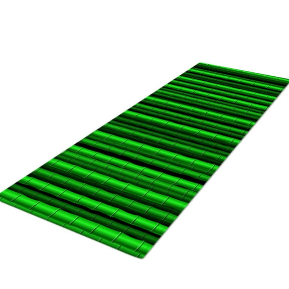 JeashCHAT Hallway Runner Rug , 15.7" x 47.2" Runner Rug for Kitchen, Non-Slip Washable Rug Runner for Laundry, Indoor Door Mat Runner, Floor Mat Area Rug for Bedroom Living Room (Bamboo)