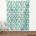 thumbnail image 4 of Floral Sofa Upholstery Fabric by the Yard, Refreshing Spring Flower Theme and Tiny Blue Sparrows Perching on the Flower Leaves, Decorative Fabric for DIY and Home Accents, Multicolor by Ambesonne, 4 of 5