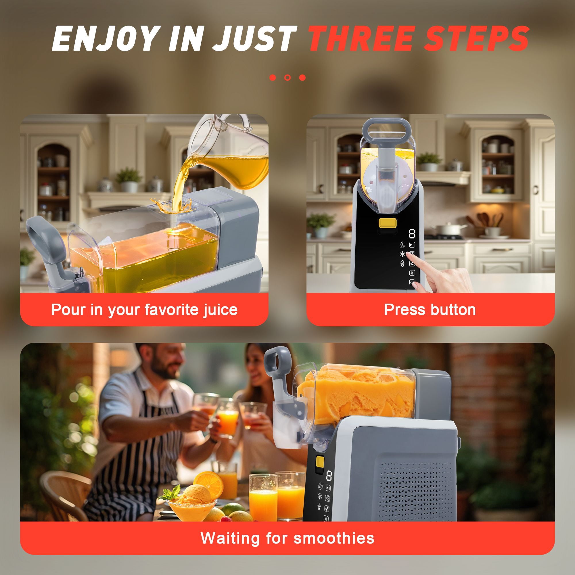 Slushie Machine, Slushy Machine for Home No Ice Needed