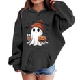 thumbnail image 2 of Gunia Toddler Boy Girl Halloween Ghost Sweatshirts Hoodie Pullover Sweatshirt Cute Printed Long Sleeve Casual Outfit For Youth Warm Fall Winter Clothes Tops Black 2-3 Years, 2 of 4