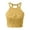 Yellow, variant on Built In Bra Tank Top 2 In 1 Slim Fit Vintage Camisole Adjustable Spaghetti Strap Basic Sleeping Traveling Cami Undershirt
