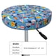 thumbnail image 4 of Balery Cute Flat Fish Fundas de asiento para taburete de bar redondo de tela de terciopelo ajustables que protegen de arañazos y manchas para sillas de 14 a 17 pulgadas.-14 inch, 4 of 7