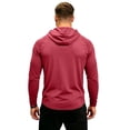 thumbnail image 5 of Dwellite Men's Hooded 50+ Sun T Shirts Long Sleeve Athletic Tops Summer Casual Fishing Shirts Brown 3XL, 5 of 8