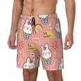 thumbnail image 2 of Uemuo Rabbit So Cute Pattern Mens Swim Trunks Quick Dry Board Shorts with Mesh Lining, Stretch Beach Shorts Quick Dry No-Chafing Board Shorts-3X-Large, 2 of 9