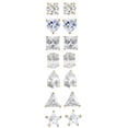 thumbnail image 3 of Decadence Sterling Silver Rhodium 7 Days AAA 5MM Solitaire Stud Earring Set A, 3 of 5