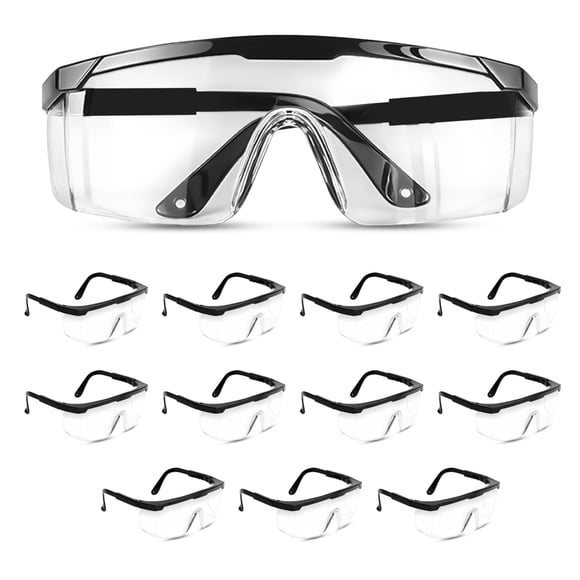 Gafas de seguridad TAIGAOASIS con lentes de cobertura total antivaho, paquete de 12