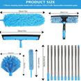 thumbnail image 5 of High Reach Duster Kit with14 ft Extension Pole High Ceiling Dusting and Window Cleaning Kit with Spliceable Pole - Cobweb Duster, Fan Blade, Window Washer & Squeegee and Feather Dusters, 5 of 5