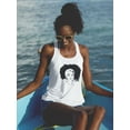 thumbnail image 2 of A Woman With Curly Hair Racerback Tank Women -SPIdeals Designs, Female x-Large, 2 of 4