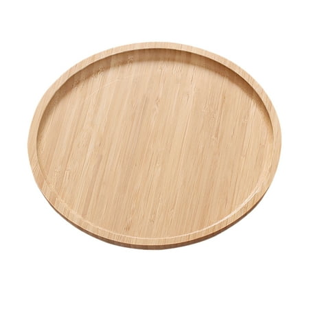 

1Pc Japanese Style Food Tray Wooden Tray Hotel Shop Decorative Tray (Khaki)