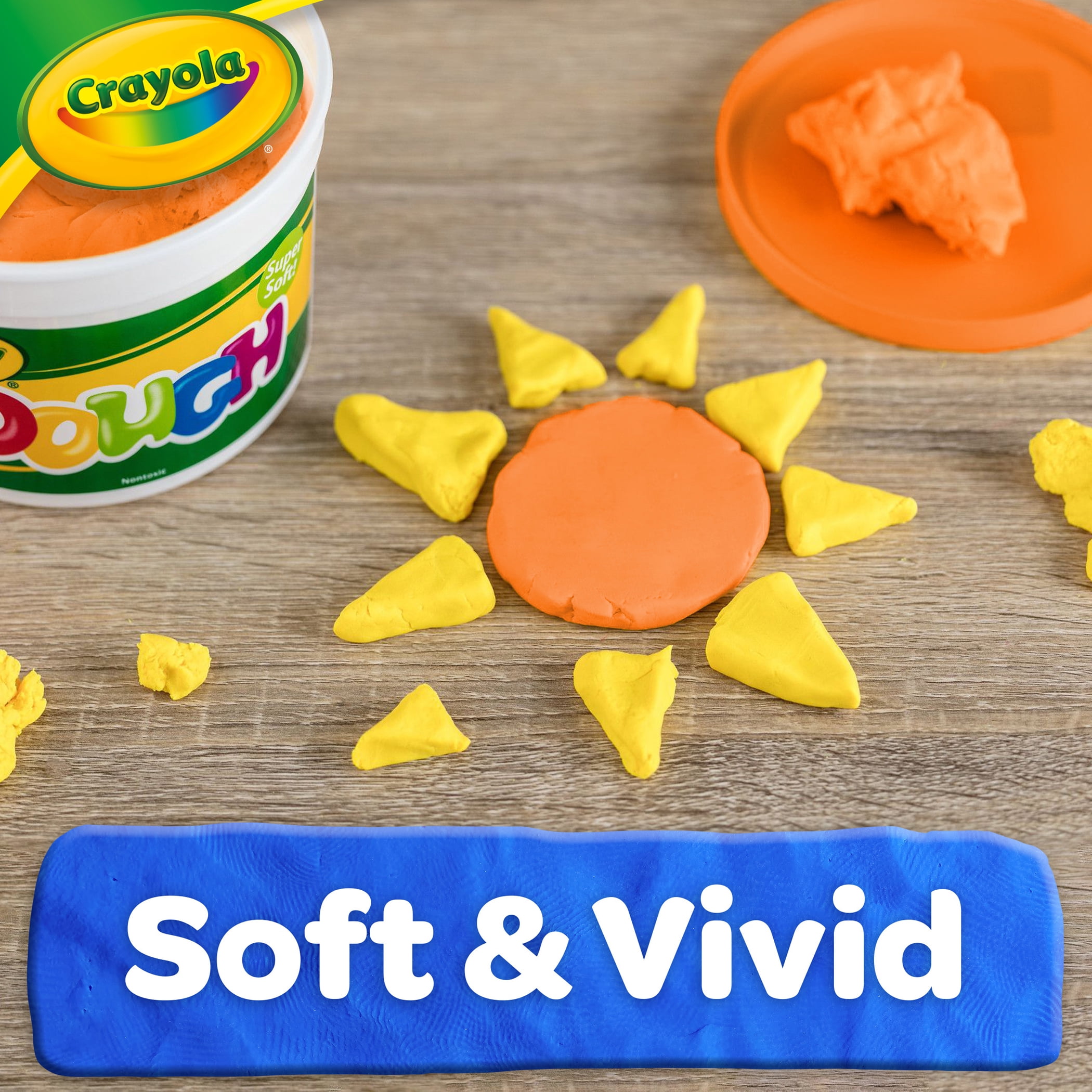 Crayola Super Soft Modeling Dough, Orange, 3 lbs. Bucket, Pack of 2