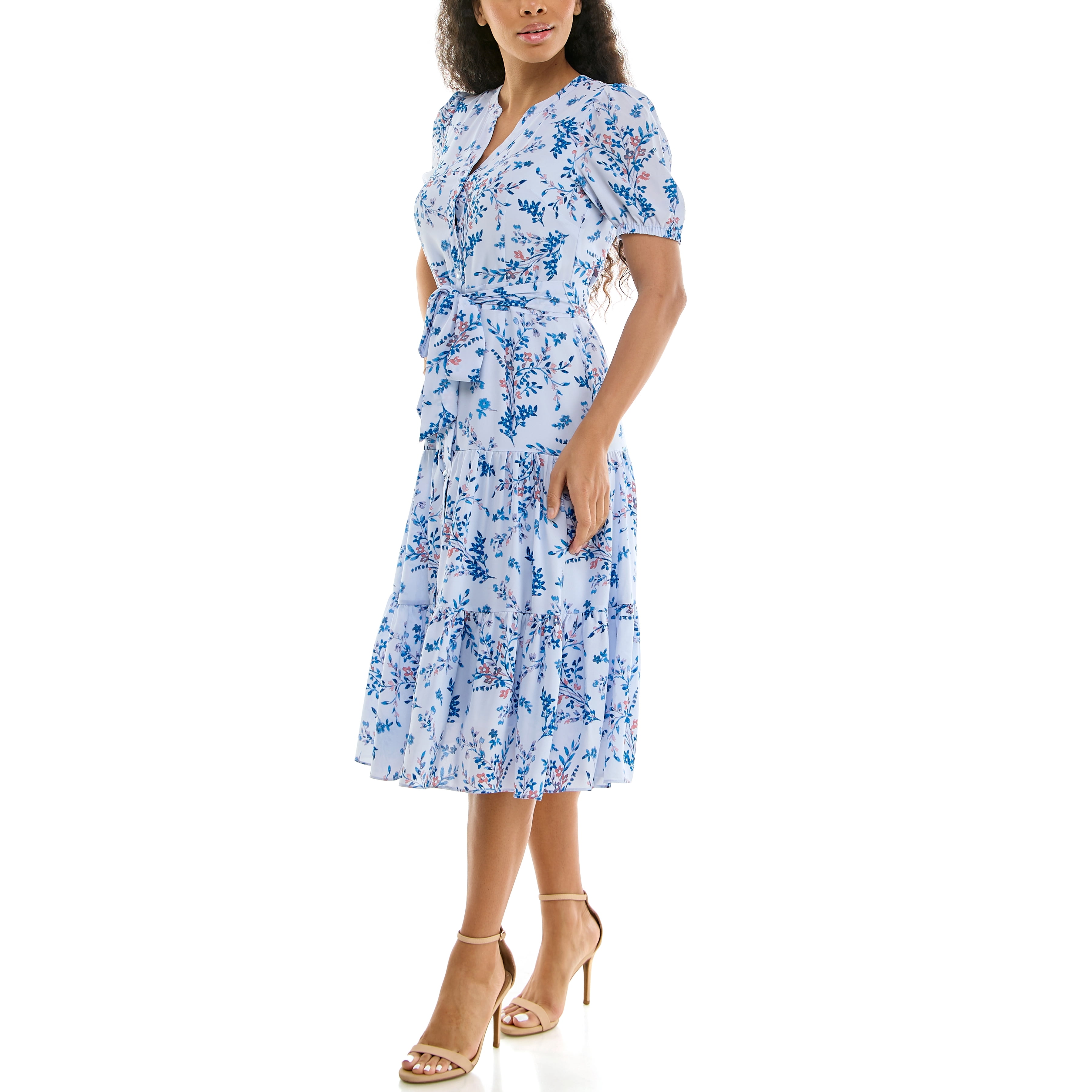 Nanette Lepore Women's Puff Sleeve Lace Midi Dress, Sizes XS-XXXL