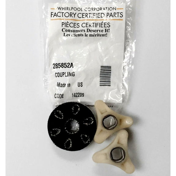 285852 Genuine OEM Whirlpool FSP Kenmore Washer Heavy Duty Coupler 285852A