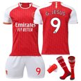 thumbnail image 1 of 23/24 Arsenal Home Football Shirt Set with Socks and Protective Gear 9 G.JESUS, 1 of 2
