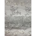thumbnail image 2 of Beautiful Embroidered Lace w/Sequins, By the Yard from Sal Tex Fabrics, White/Silver, 2 of 3