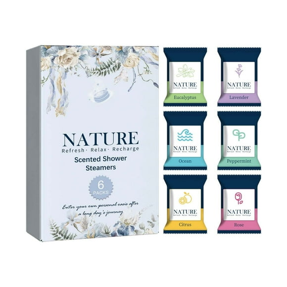 FcBaudy Bath Ball, Bath Sponge Shower Loofahs Shower Steamers Women's Gift Set Self-Care Relaxing Shower Tablets 6 Aromatherapy Shower Bombs Women Men Mother Wife shower shower