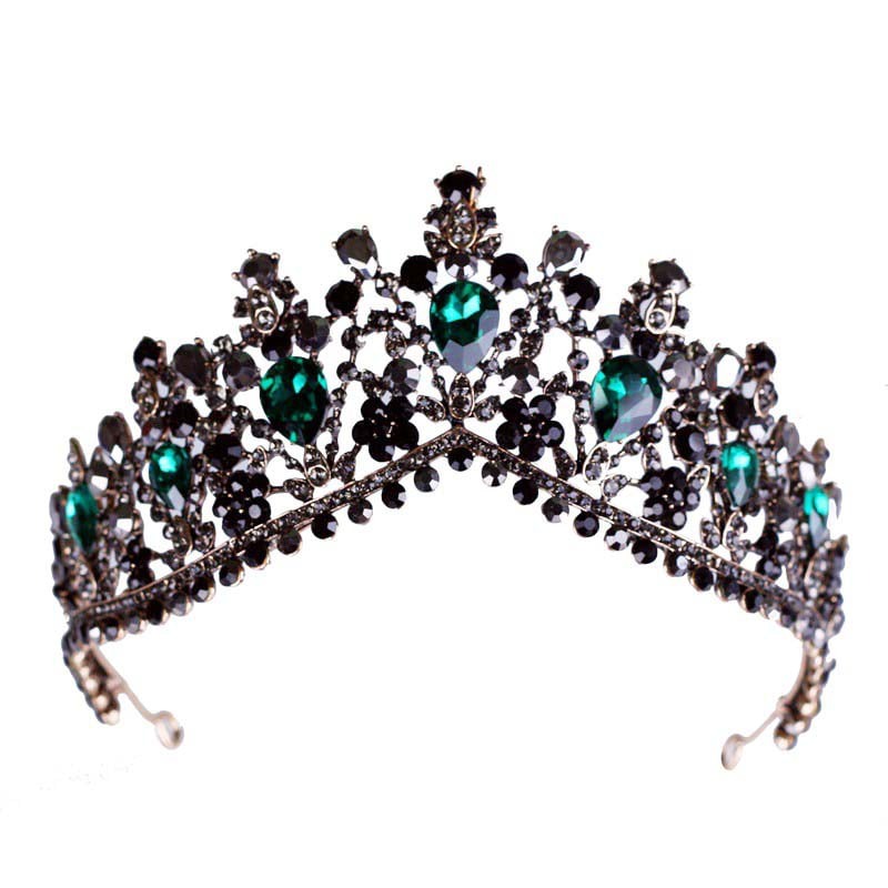 Gorgeous Grenn Tiara Diadem 5" Rhinestone Bridal Beauty Pageant Hair Accessories