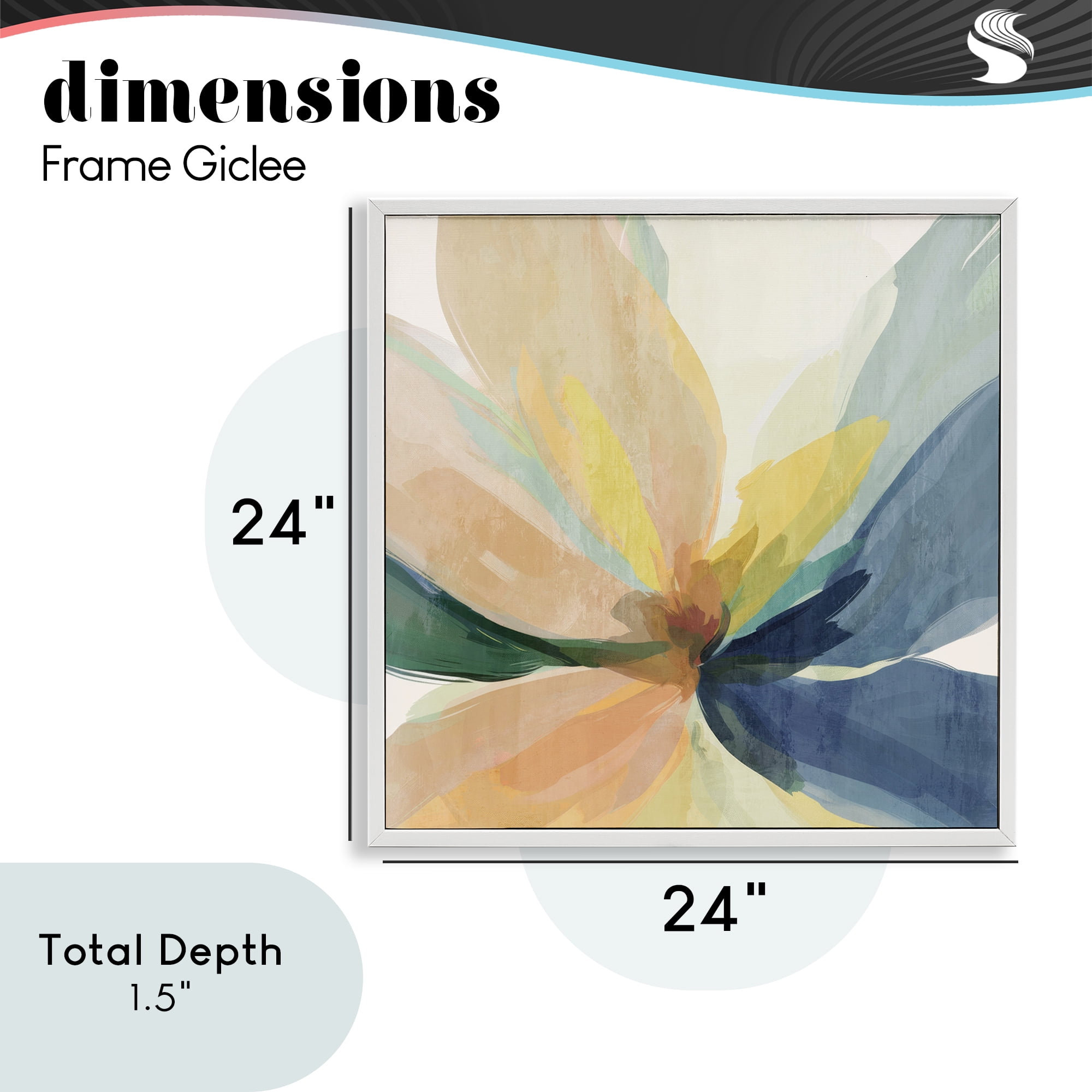 Flared Abstract Neutral Petals White Framed Giclee Art, design by Irena Orlov