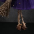 thumbnail image 5 of Halloween Witch Doll Decor with Broomstick for Indoor Outdoor Party Decoration, 9.4 Inch Hanging Witch Figurine for Home Display (Purple), 5 of 7